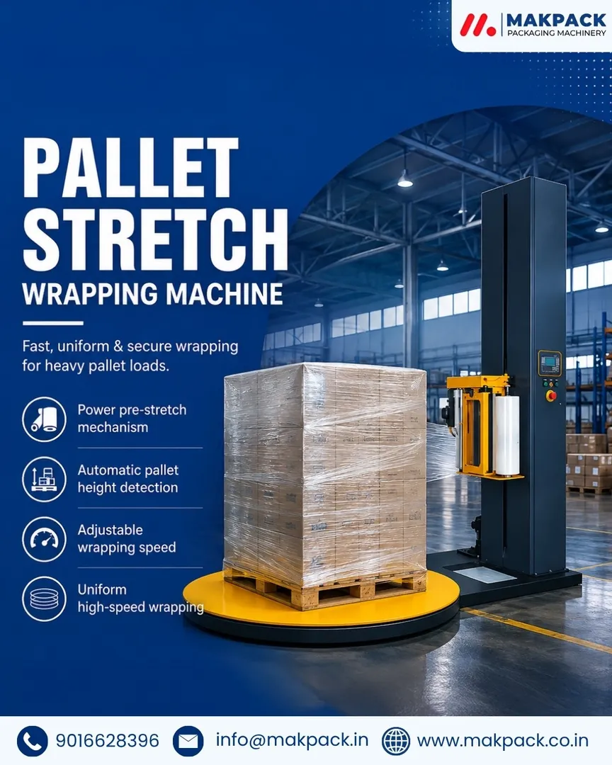Pallet Stretch Wrapping Machine for Faster Packaging