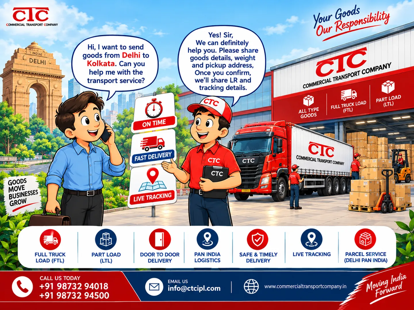 Delhi to Hyderabad fast Transport Service
