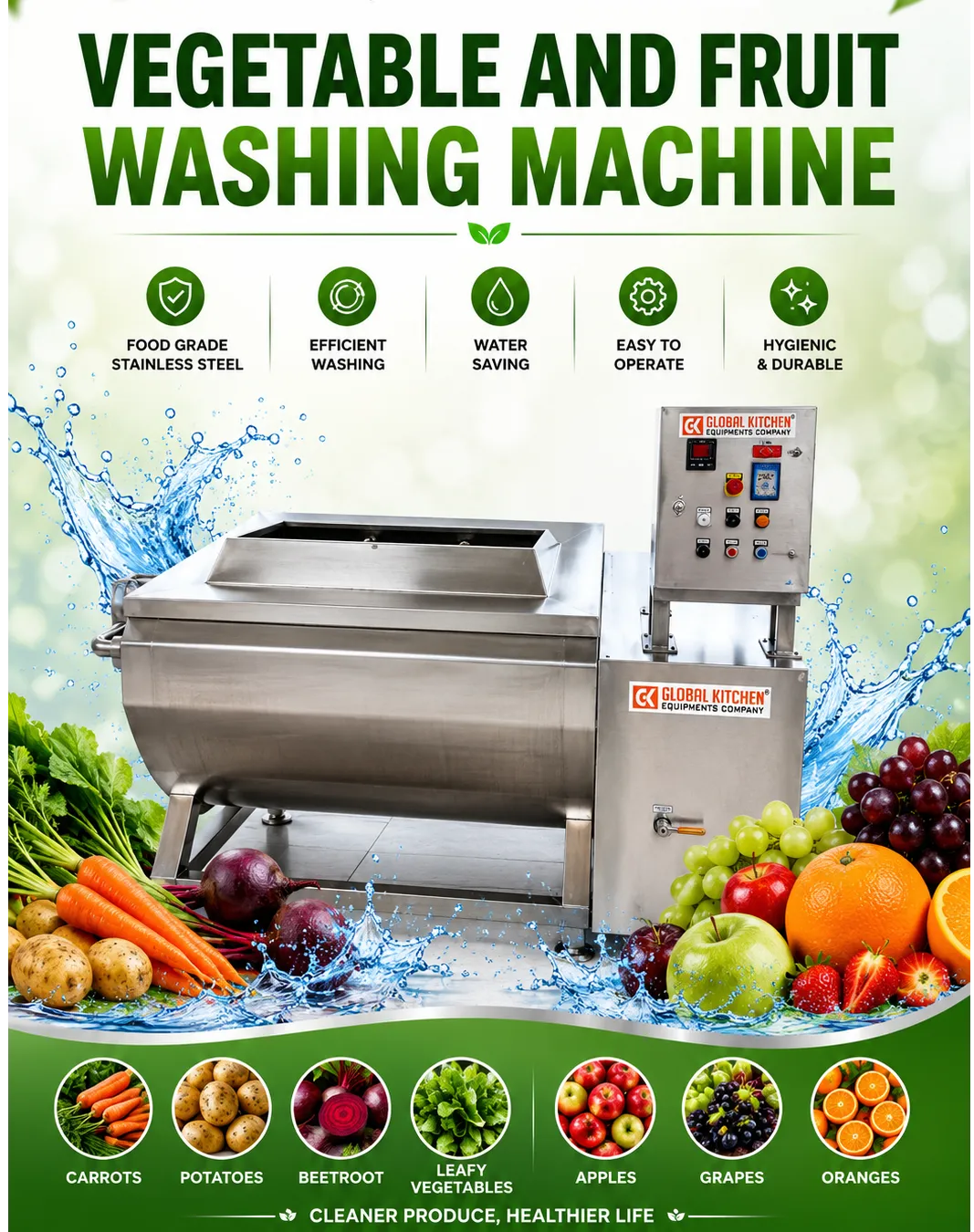 Vegetable washer machine in Coimbatore