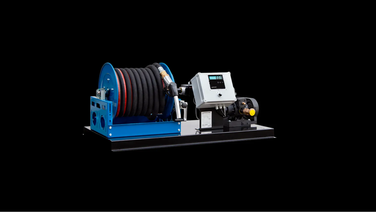 High Flow Dispenser with Mechanical Meter and Hose-Reel ±0.5% Accuracy