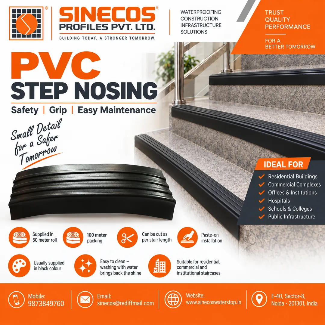 PVC Step Nosing – safer stairs, cleaner finish, longer life.