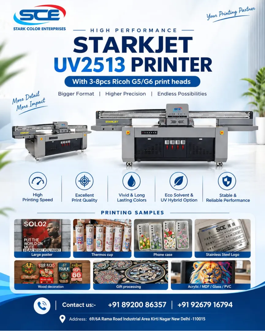 UV Flatbed Printer Suppliers in Delhi