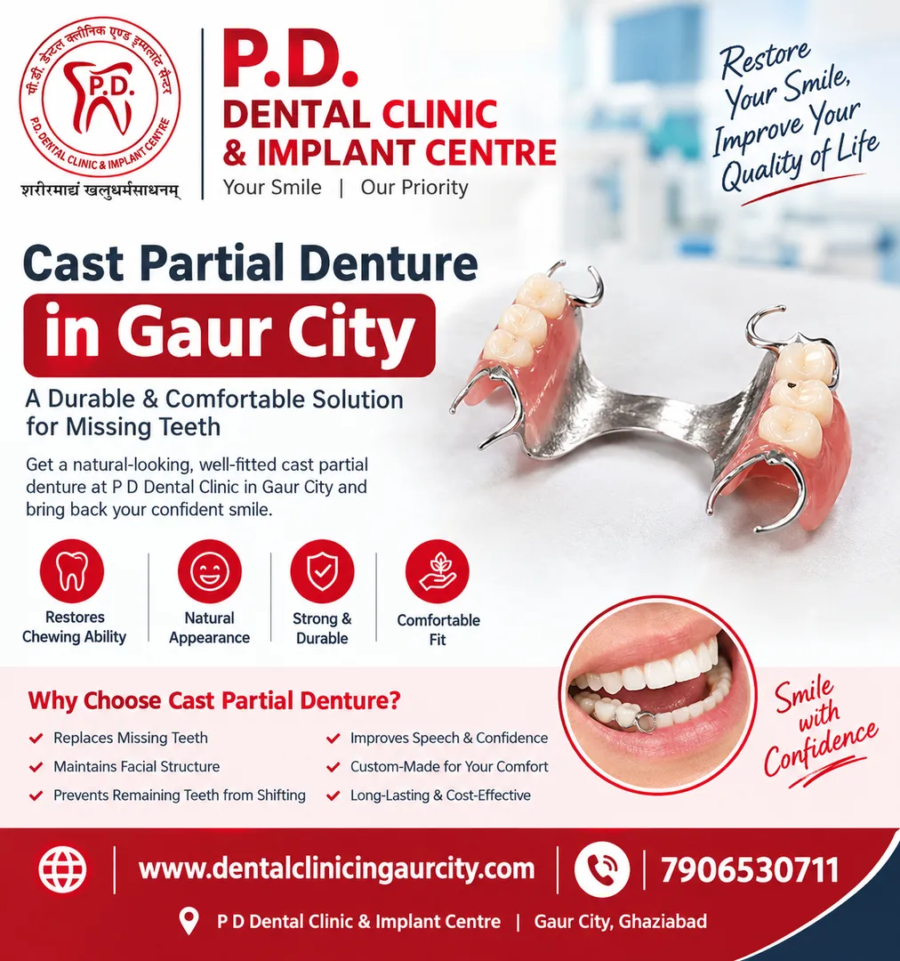 Cast Partial Denture in Gaur City | P D Dental Clinic