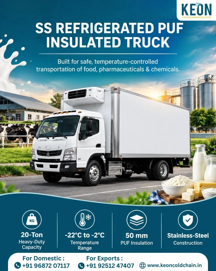 SS Refrigerated PUF Insulated Truck for Cold Chain Transport
