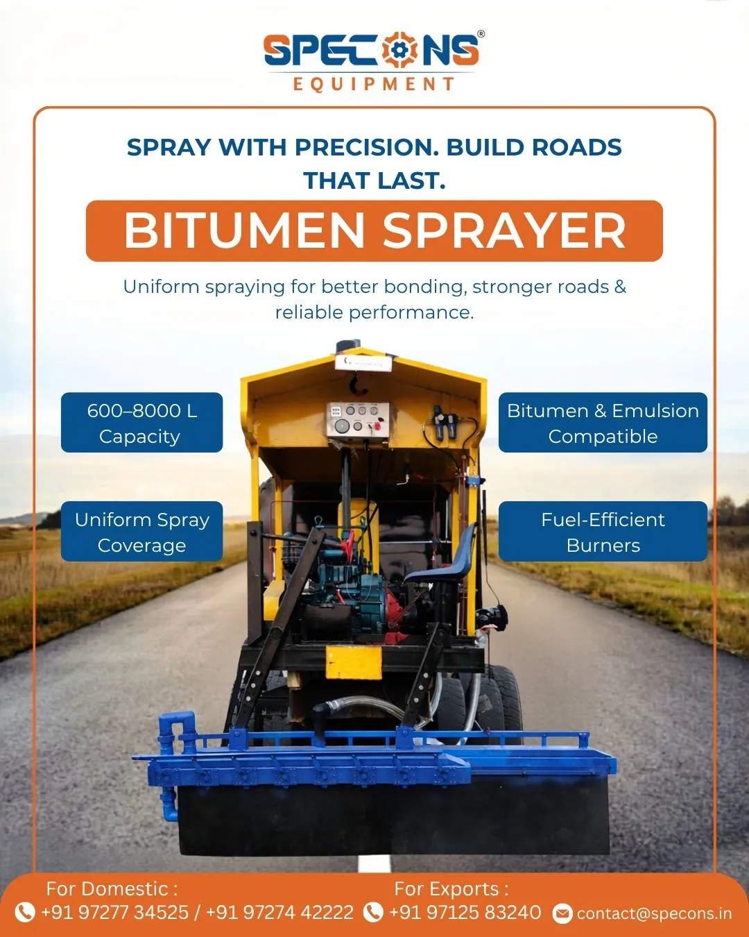 Bitumen Sprayer for Precise & Efficient Road Construction