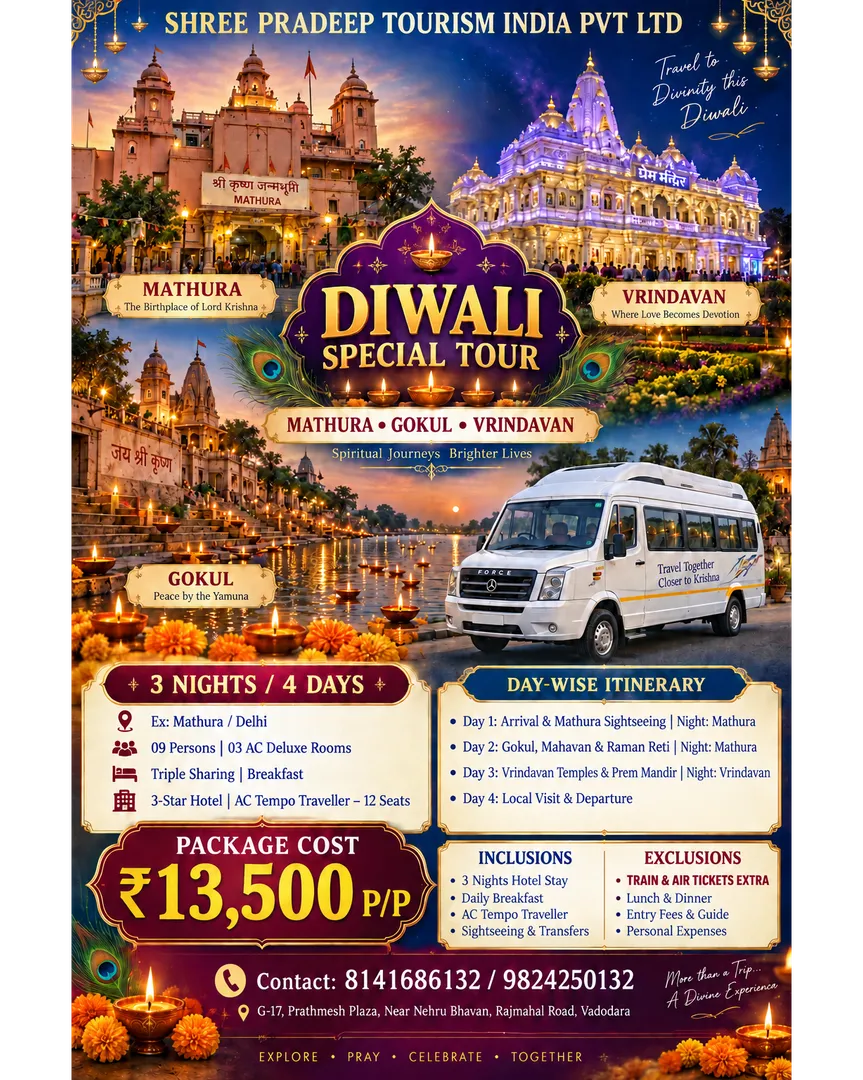 MATHURA -GOKUL-VRINDAVAN 3N -4 DAYS