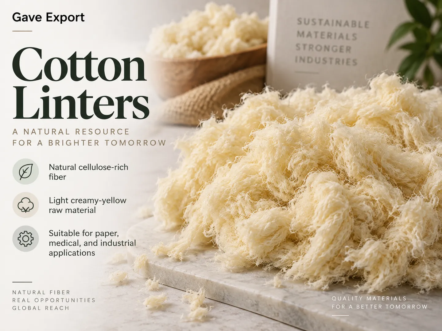 Cotton Linters Exporter & Supplier from India