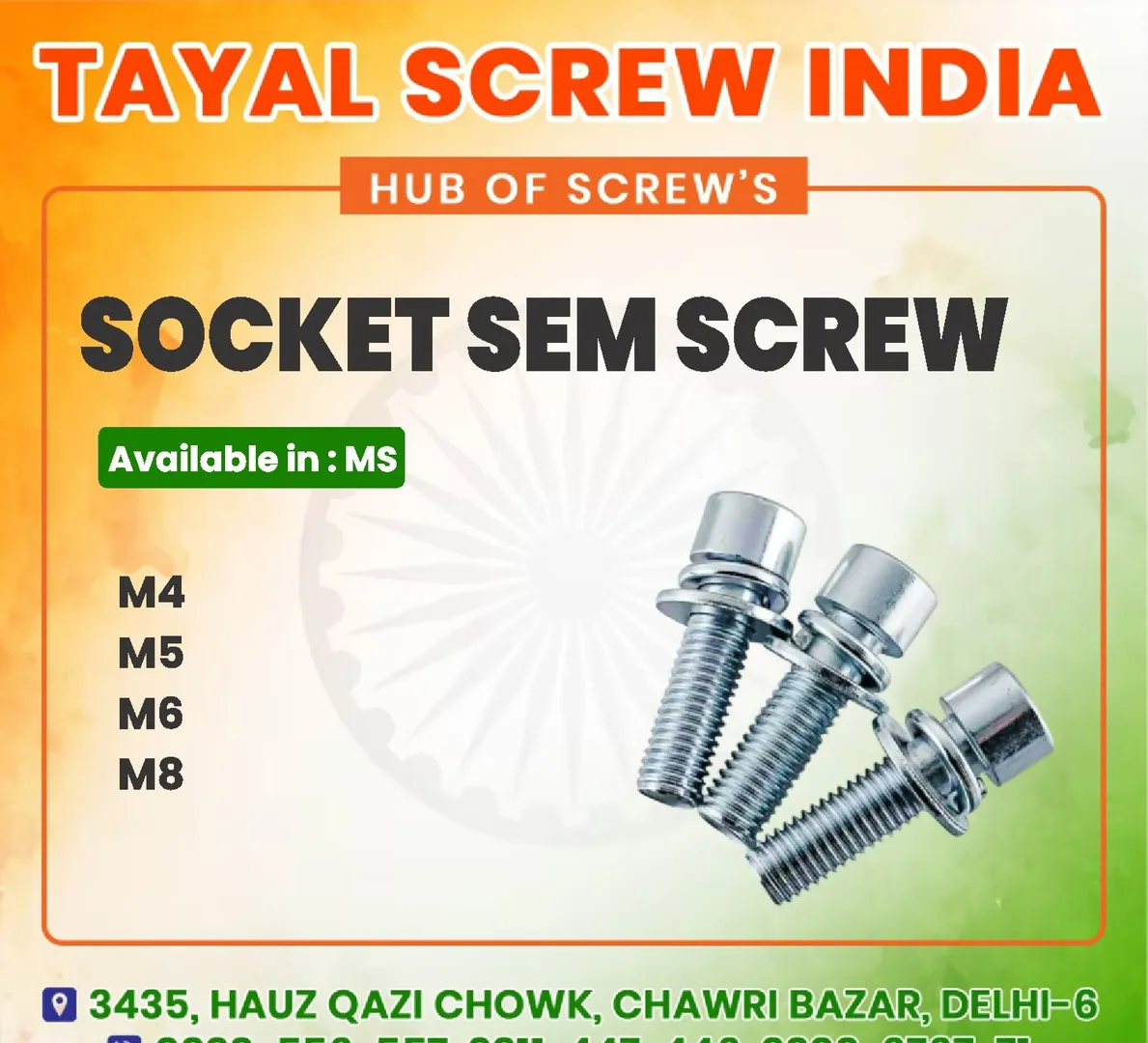 Socket SEM Screw Dealer In Delhi