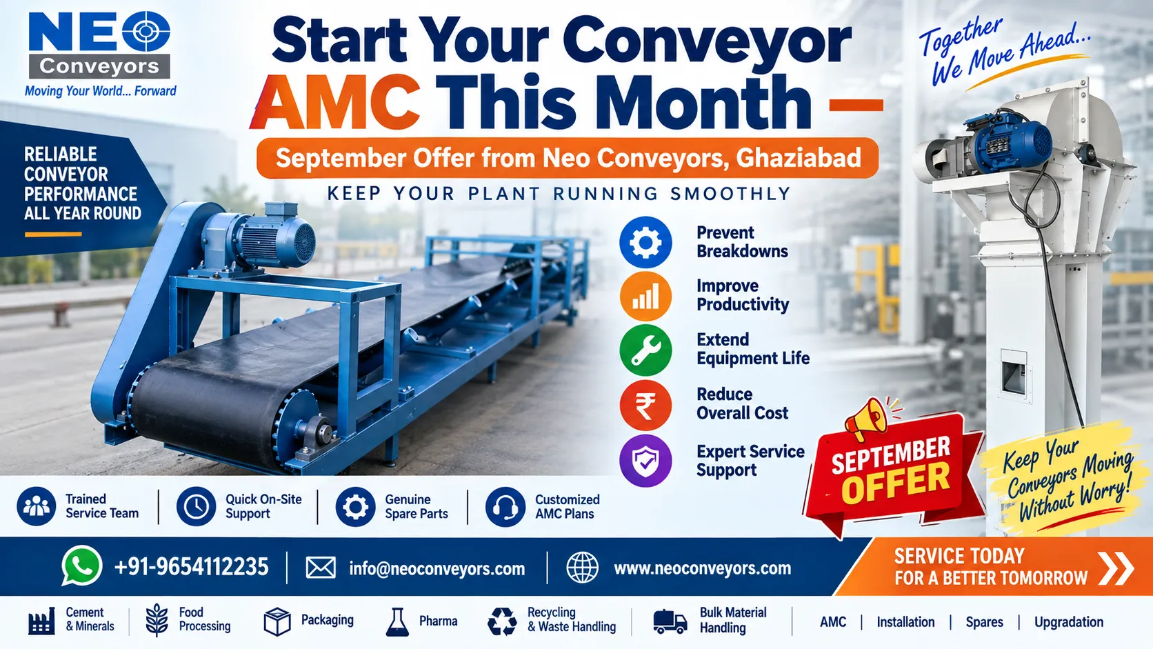 Start Your Conveyor AMC This Month — September Offer from Neo Conveyors, Ghaziabad