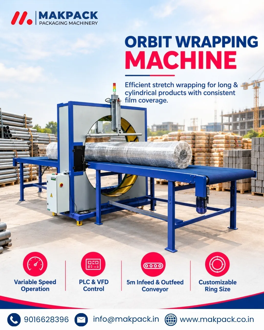 Orbit Wrapping Machine for Efficient Product Packaging