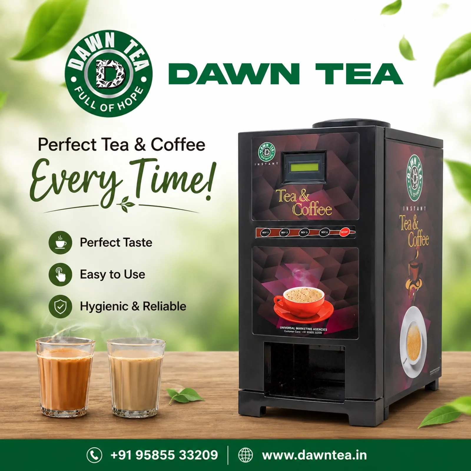 TEA AND COFFEE PREMIX VENDING MACHINE CHENNAI