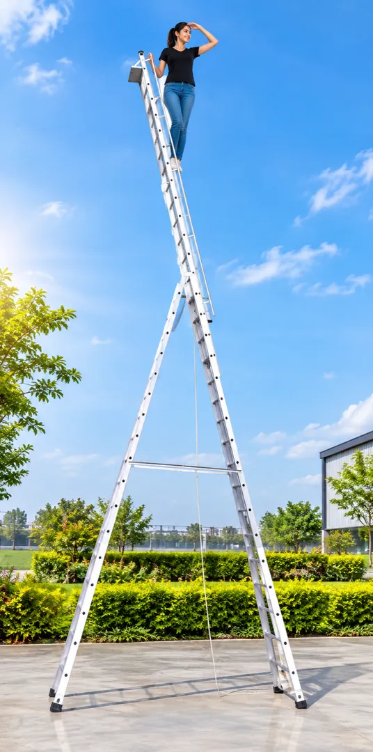 AQPC Aluminium Telescopic Self Supporting Ladder