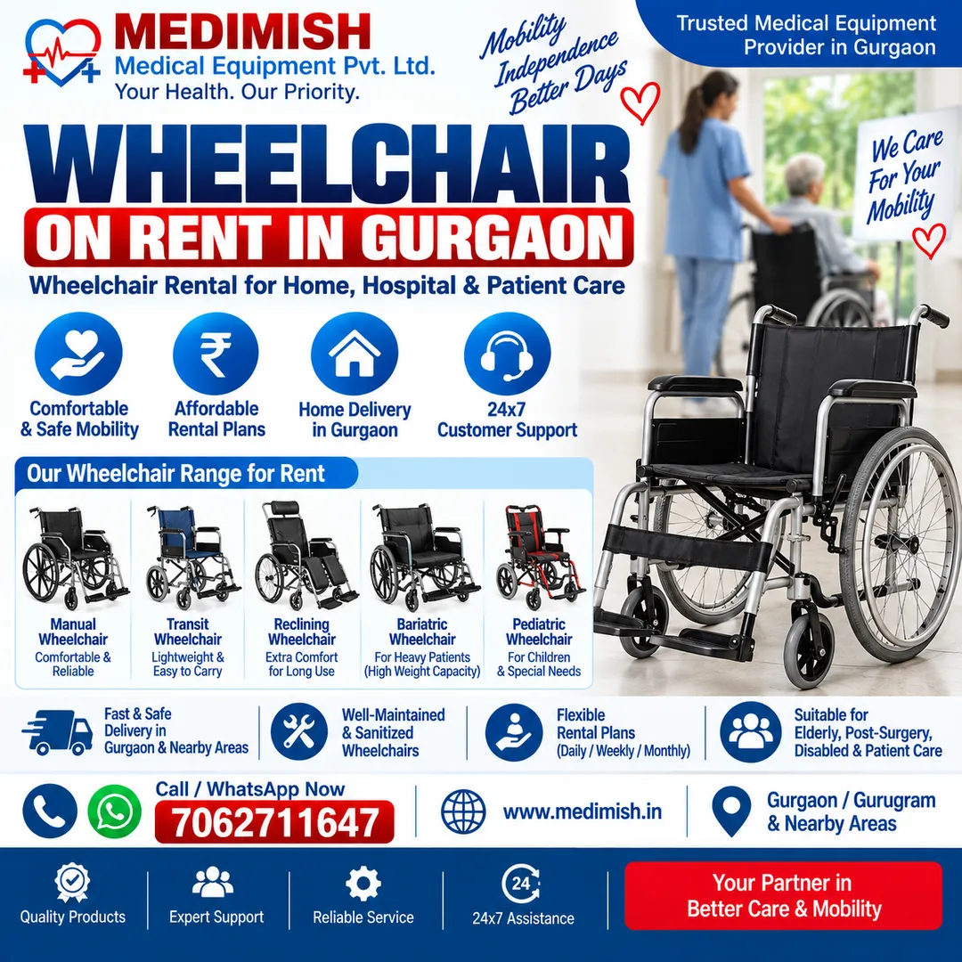 Wheelchair on Rent in Gurgaon | Wheelchair Rental