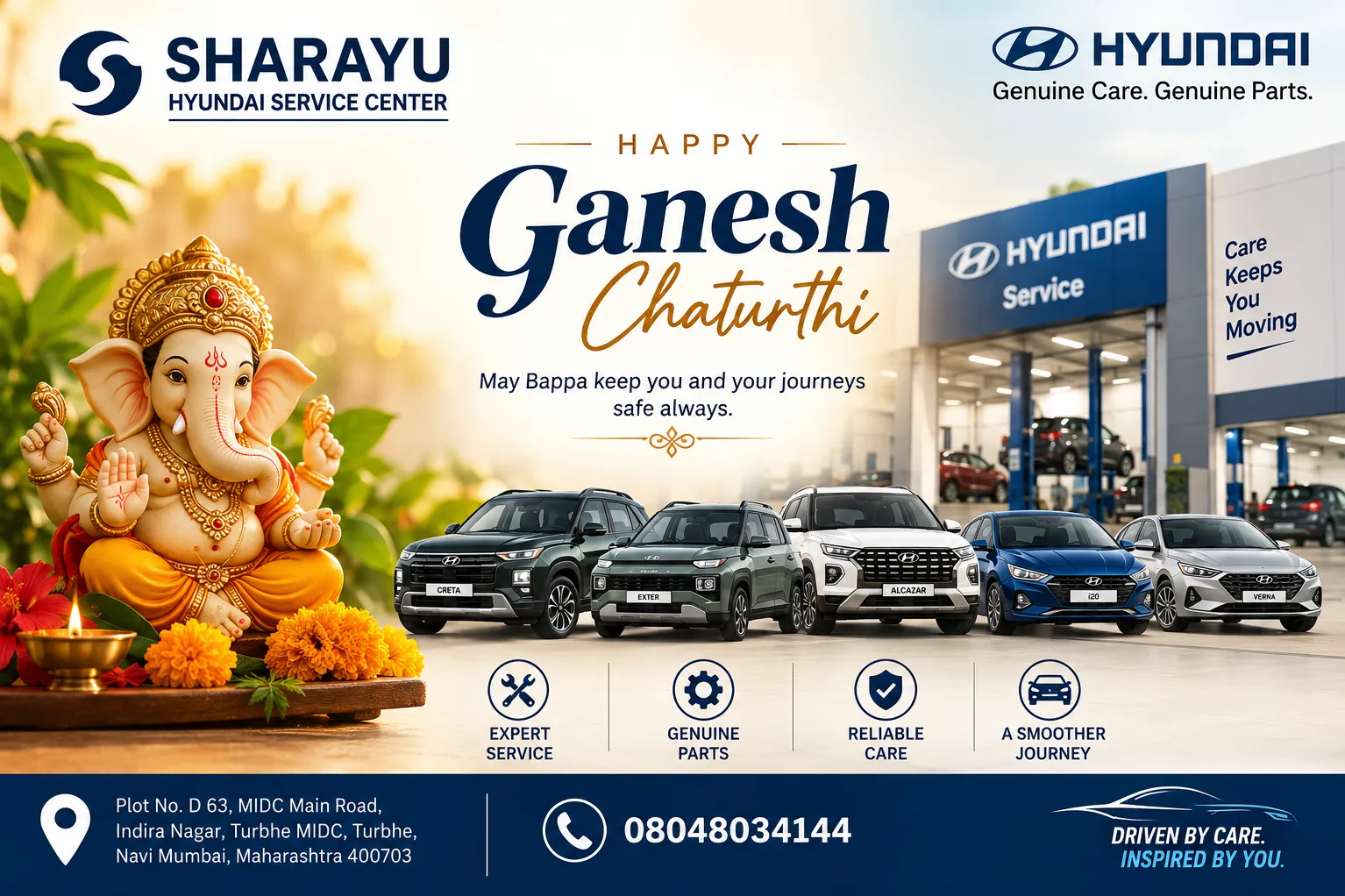 Hyundai Service Center Turbhe | Ganesh Chaturthi Special | Expert Car Care Near Vashi, Sanpada