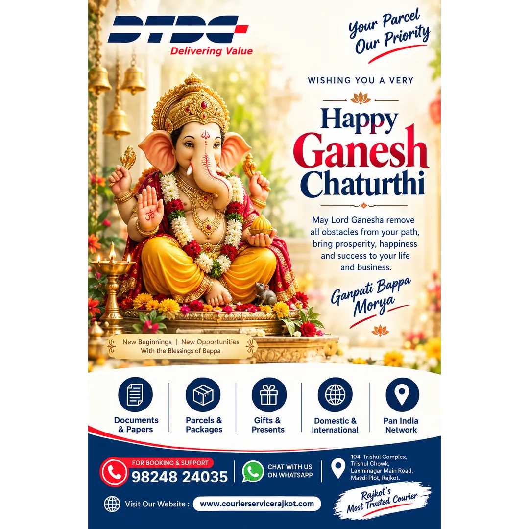 Ganesh Chaturthi Wishes from Guru Courier Agency