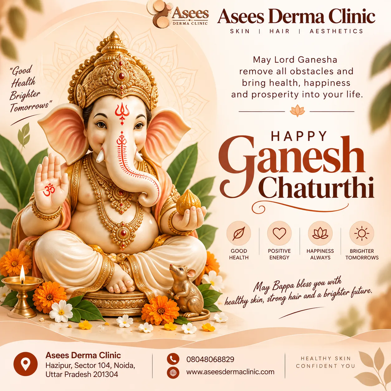 Asees Derma Clinic Celebrating Happy Ganesh Chaturthi