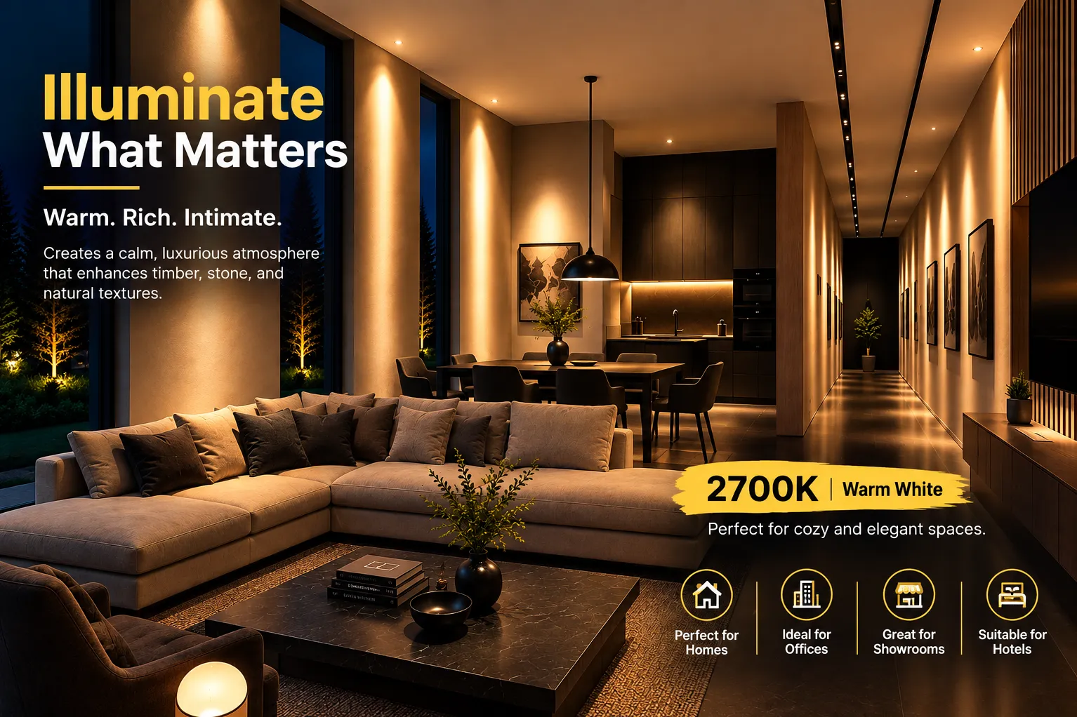 2700K Warm White: The Lighting That Changes the Mood