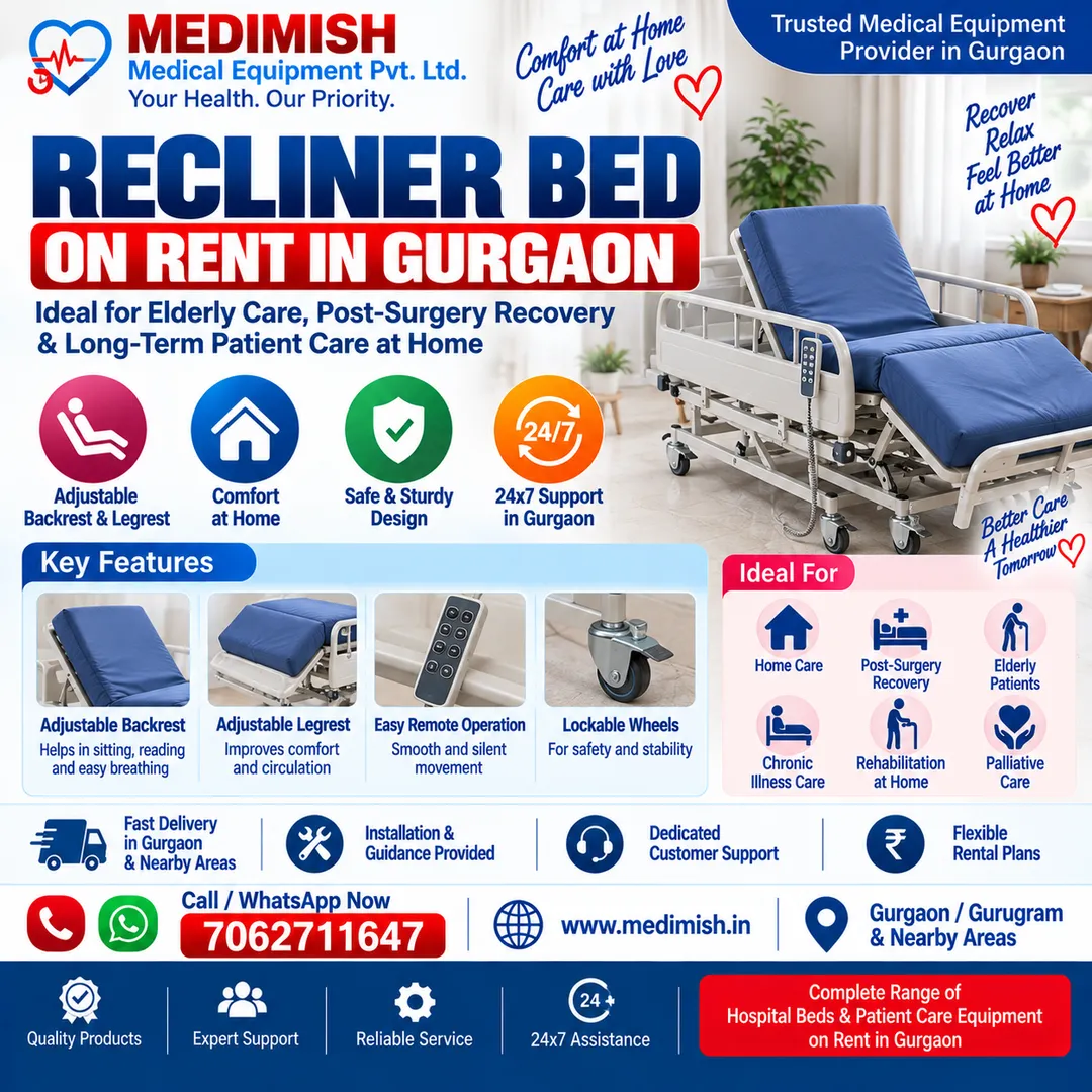 Recliner Bed on Rent in Gurgaon | Comfortable Home Patient Care