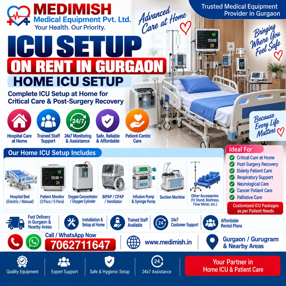 ICU Setup on Rent in Gurgaon | Complete Home ICU Setup