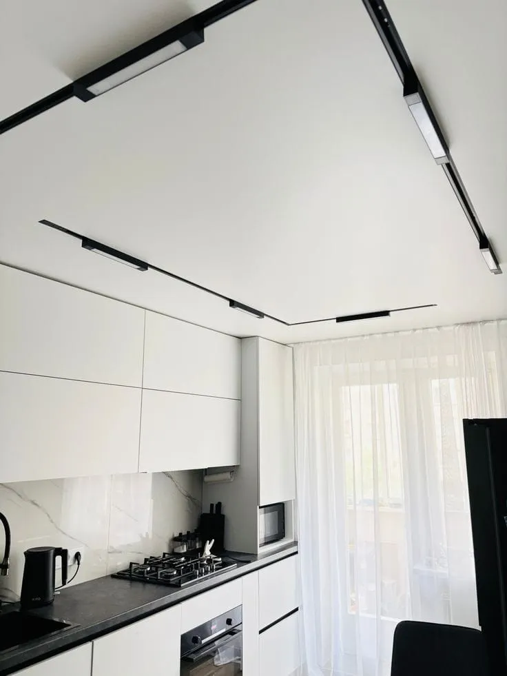 Smart storage and space saving layout modular kitchen