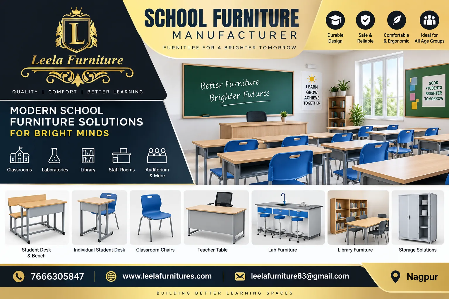 School Furniture Manufacturer in Nagpur – Leela Furniture