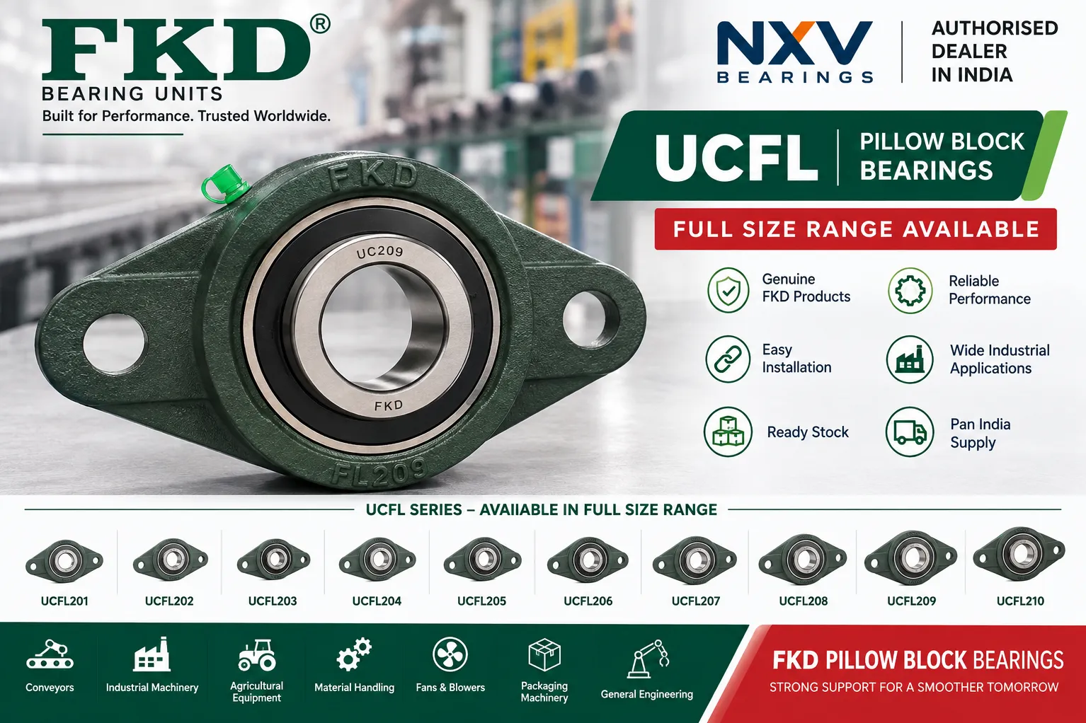 UCFL FKD Pillow Block Bearing Dealer In Delhi