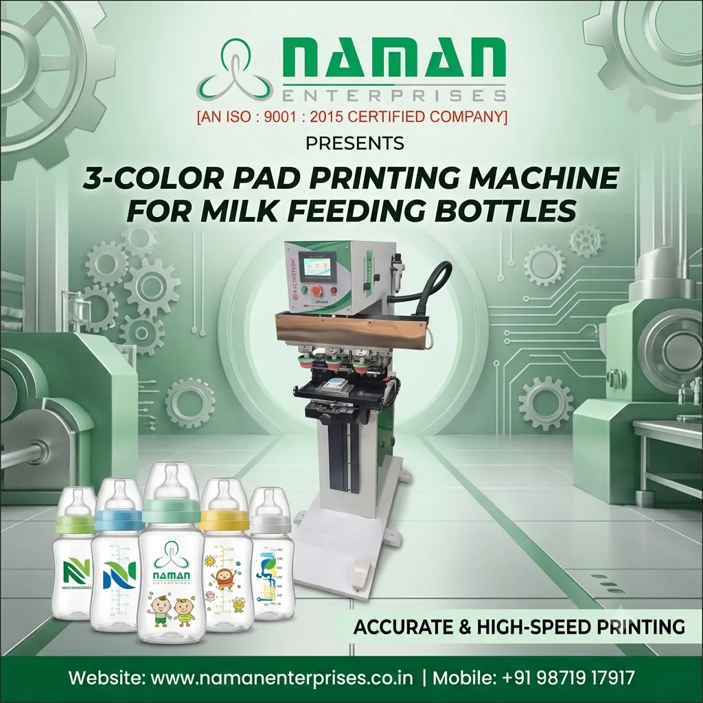 Three Color Pad Printing Machine for Baby Milk Feeding Bottles