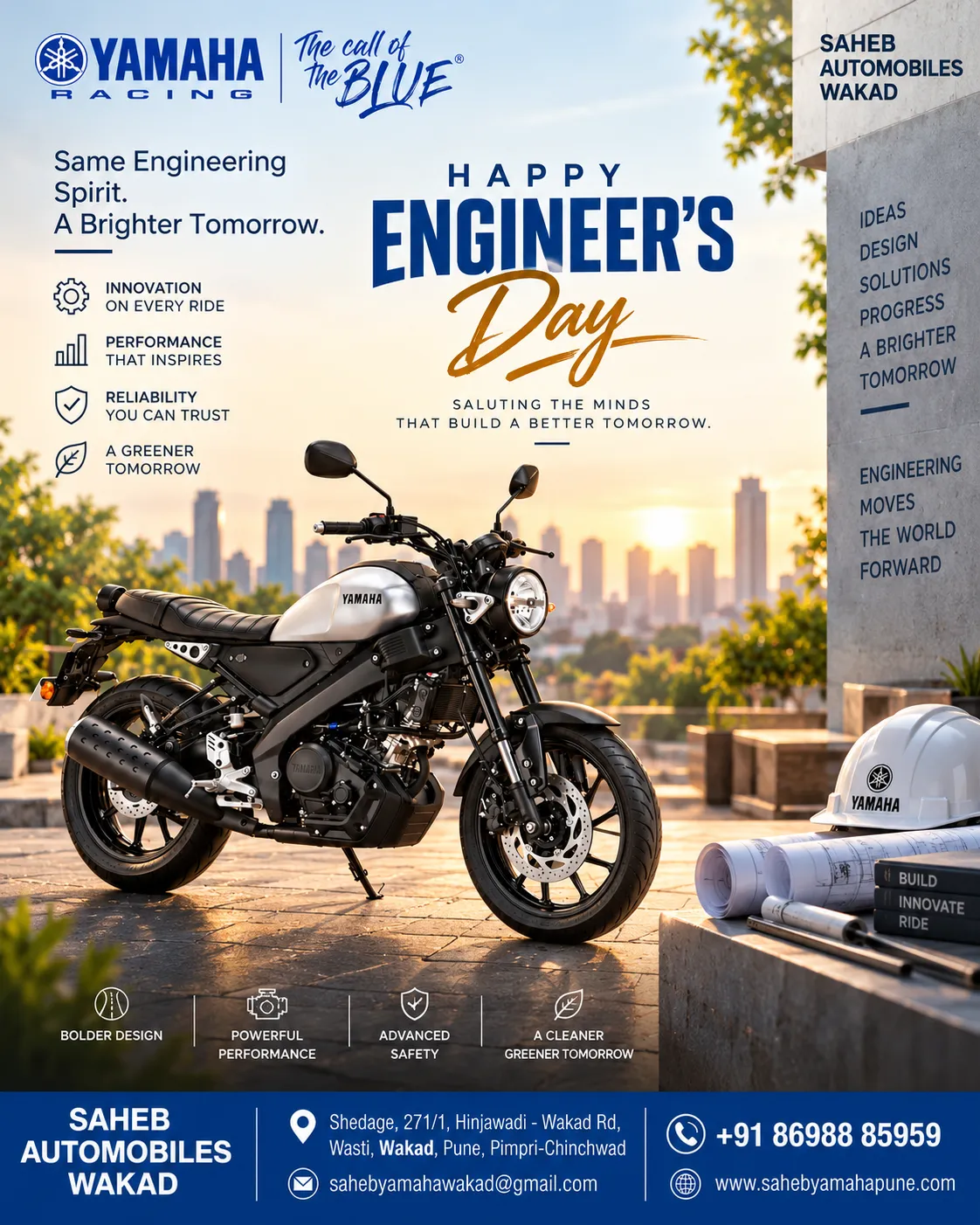 Happy Engineer’s Day 2026 | Yamaha Bikes Engineered for Performance | Saheb Automobiles Wakad