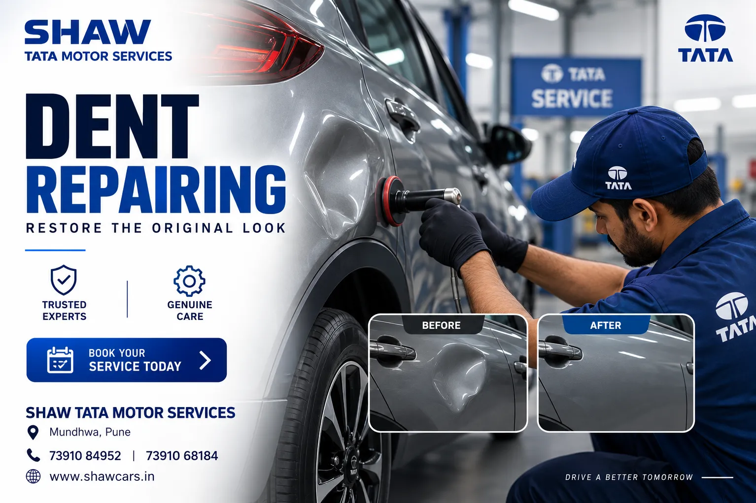 Tata Dent Repair in Mundhwa Pune | Expert Denting & Body Repair | Shaw Tata Motors