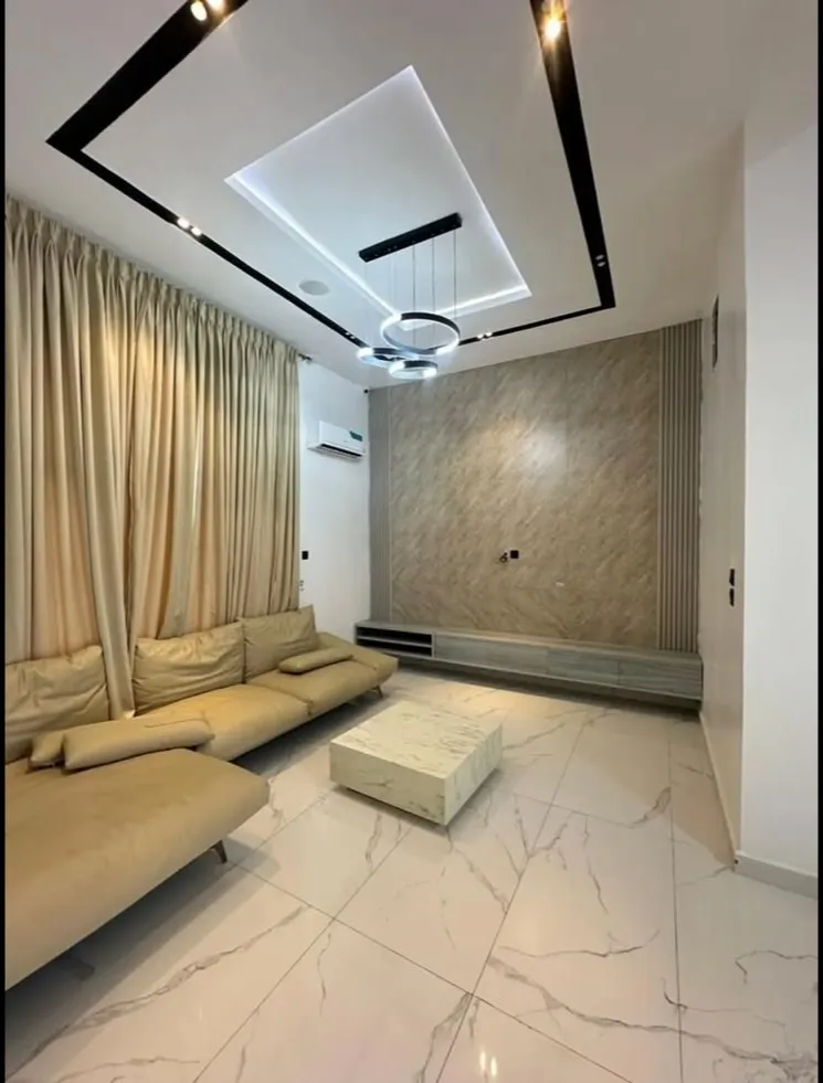 Marble finish flooring interior design
