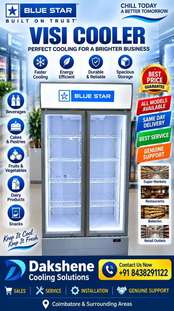 Blue Star Authorised Commercial Visi Cooler Dealers In Coimbatore Dakshene Cooling Solutions