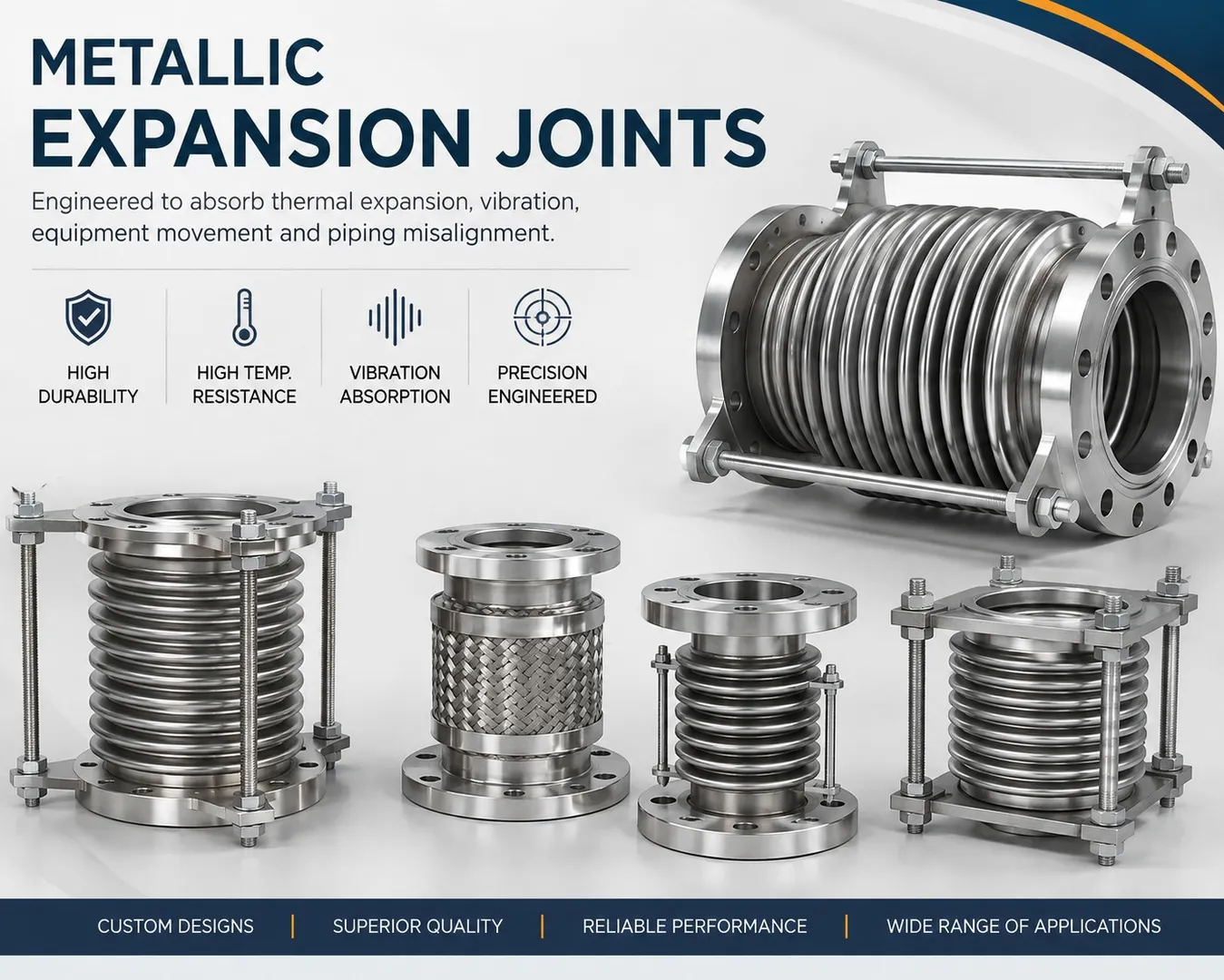 How Metallic Expansion Joints Protect Industrial Piping From Thermal Movement
