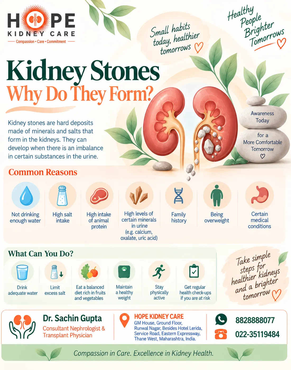 Kidney Stones: Why Do They Form?
šŖØ Kidney stones donāt appear overnight. They form when certain sub...
