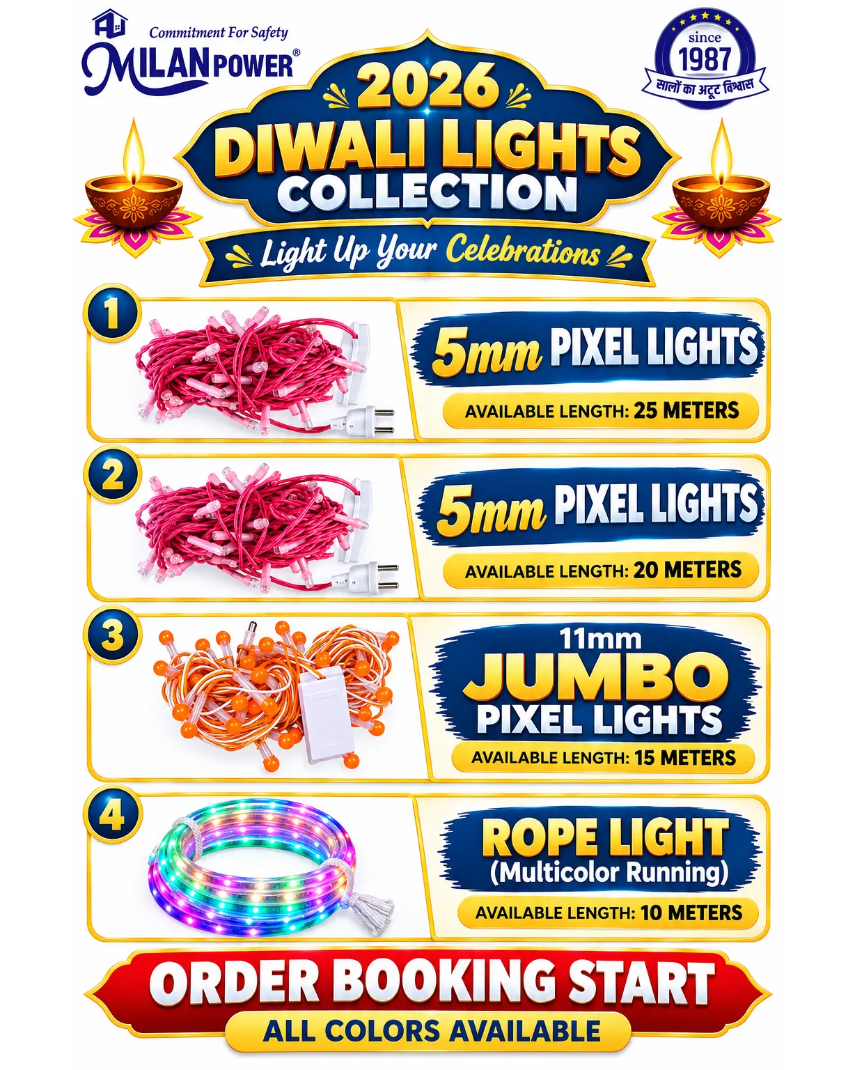 MILAN POWER DIWALI DECORATIVE LED PIXEL LIGHT
