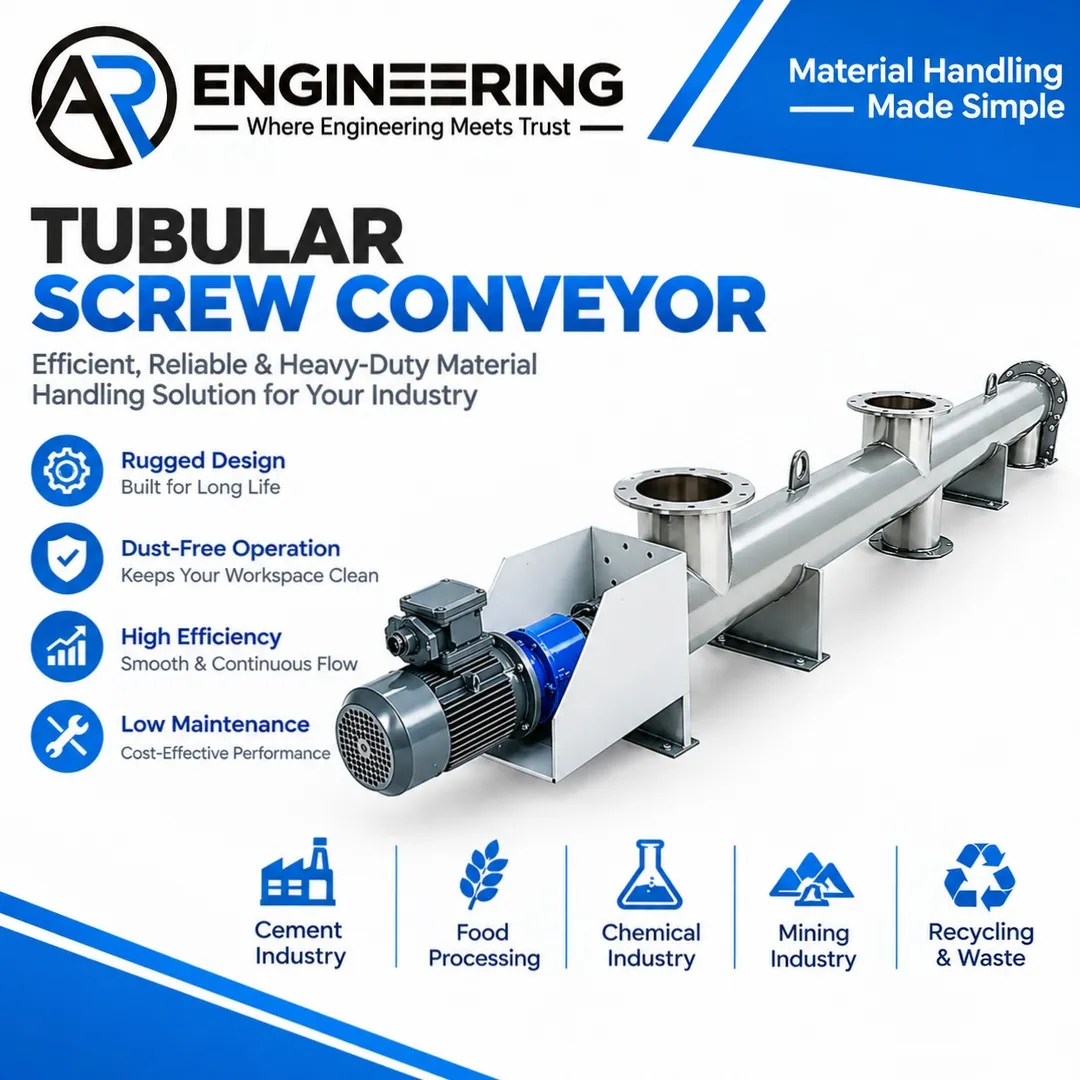 Tubular Screw Conveyor Manufacturer in Indore | AR Engineering