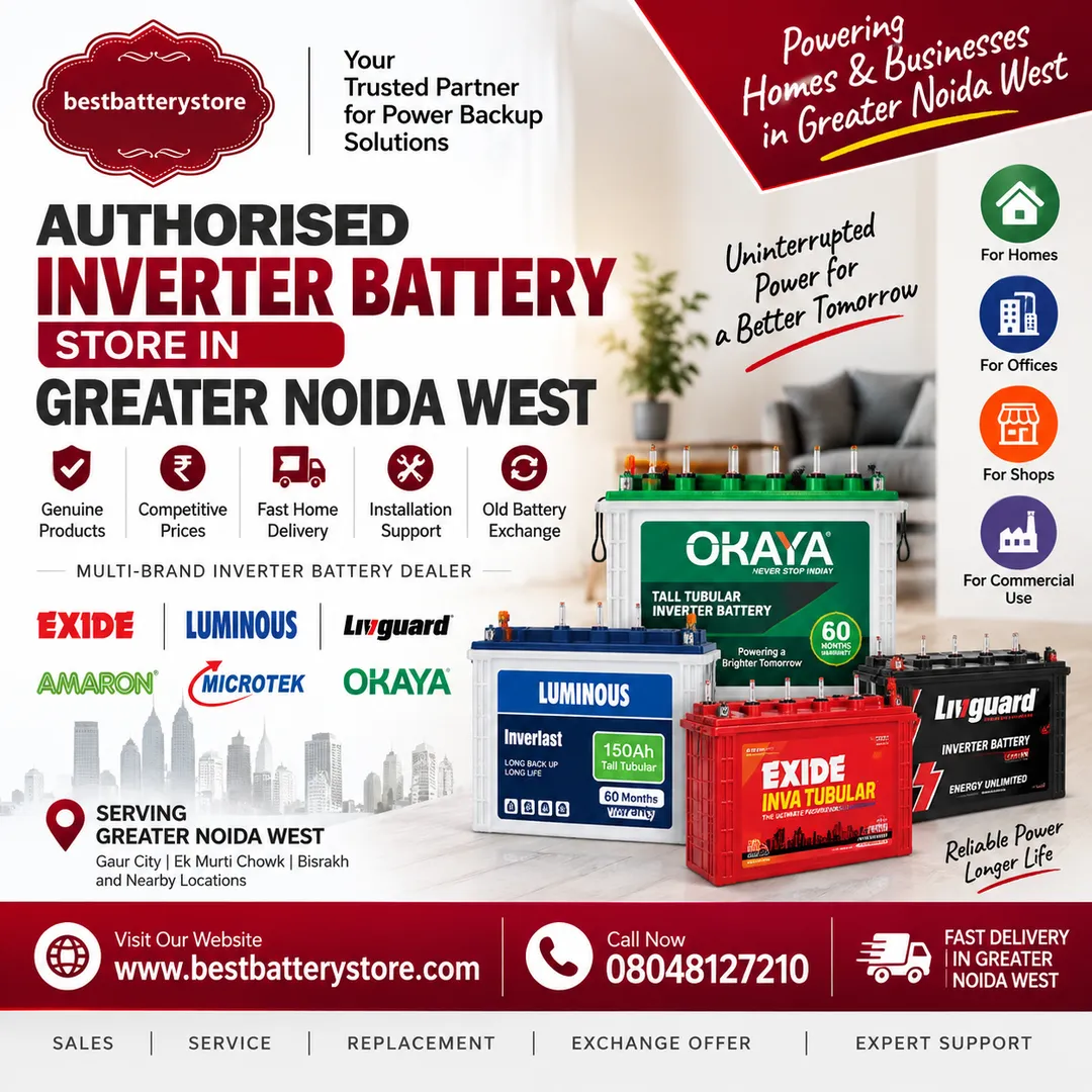 Authorised Inverter Battery Store in Greater Noida West | Best Battery Store
