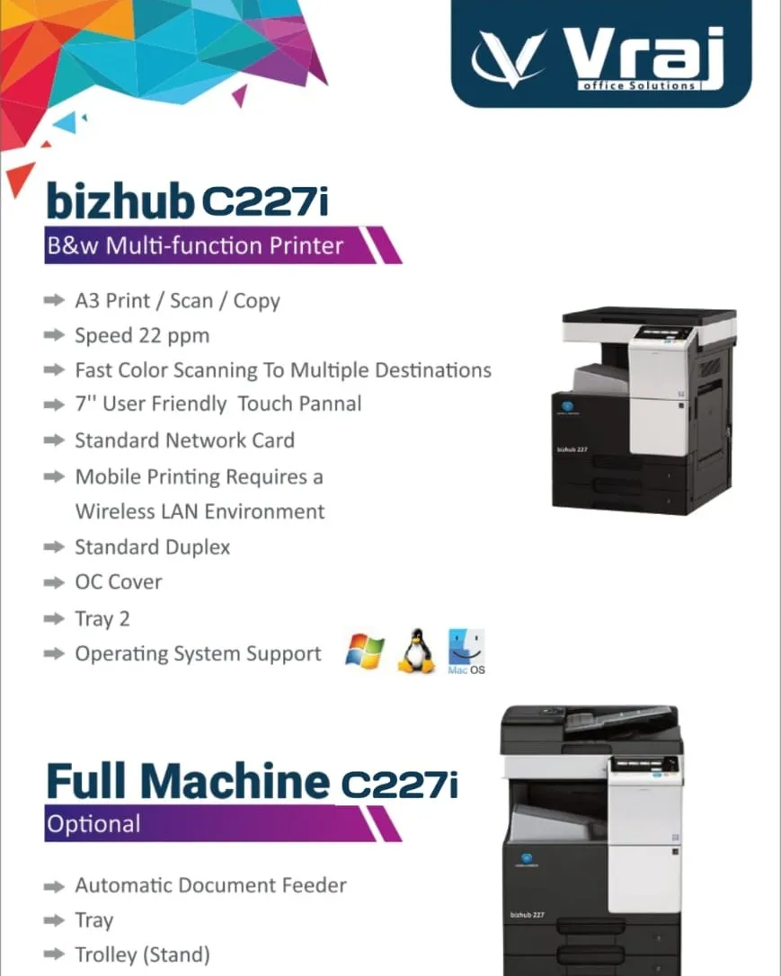 Konica Minolta color copier dealer in Vadodara