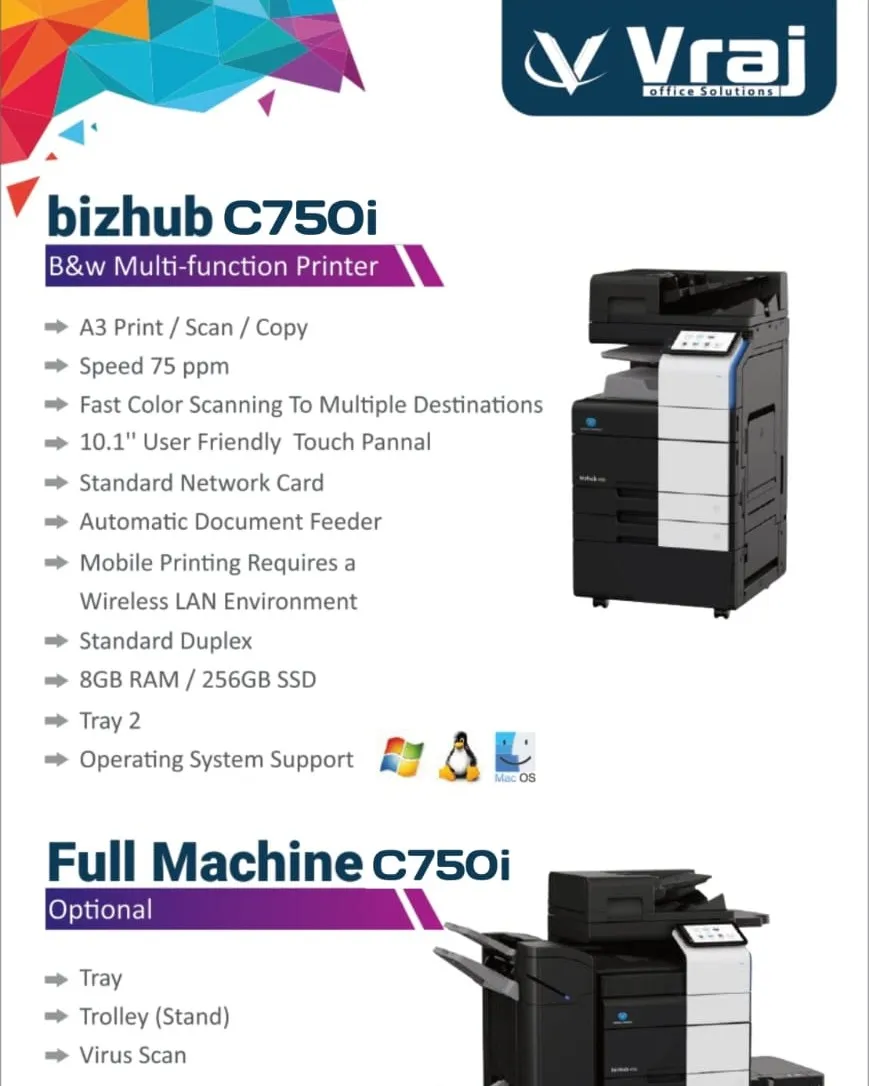 Konica Minolta CMYK machine dealer in Vadodara