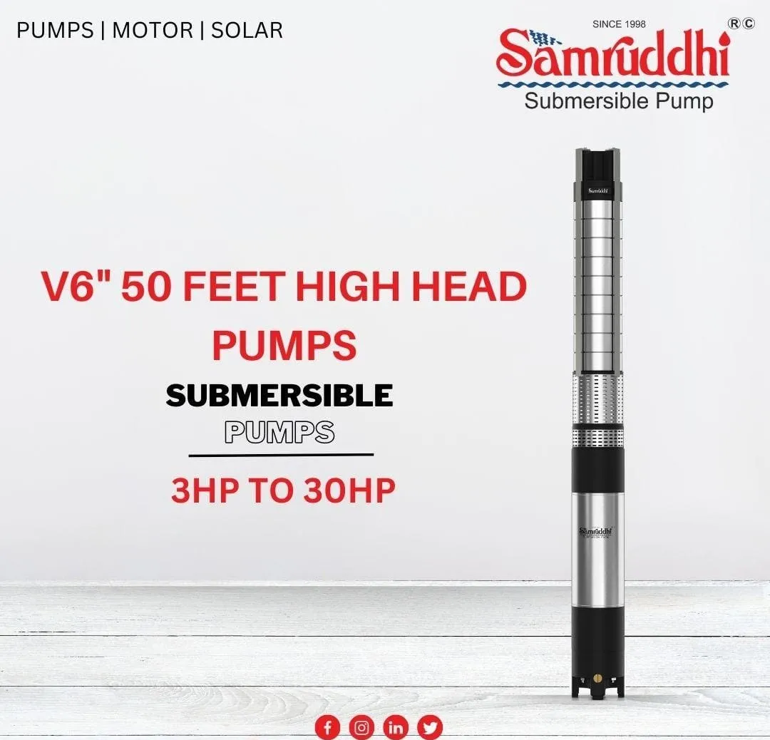 V6 50 Feet Head Submersible Pump Rajkot