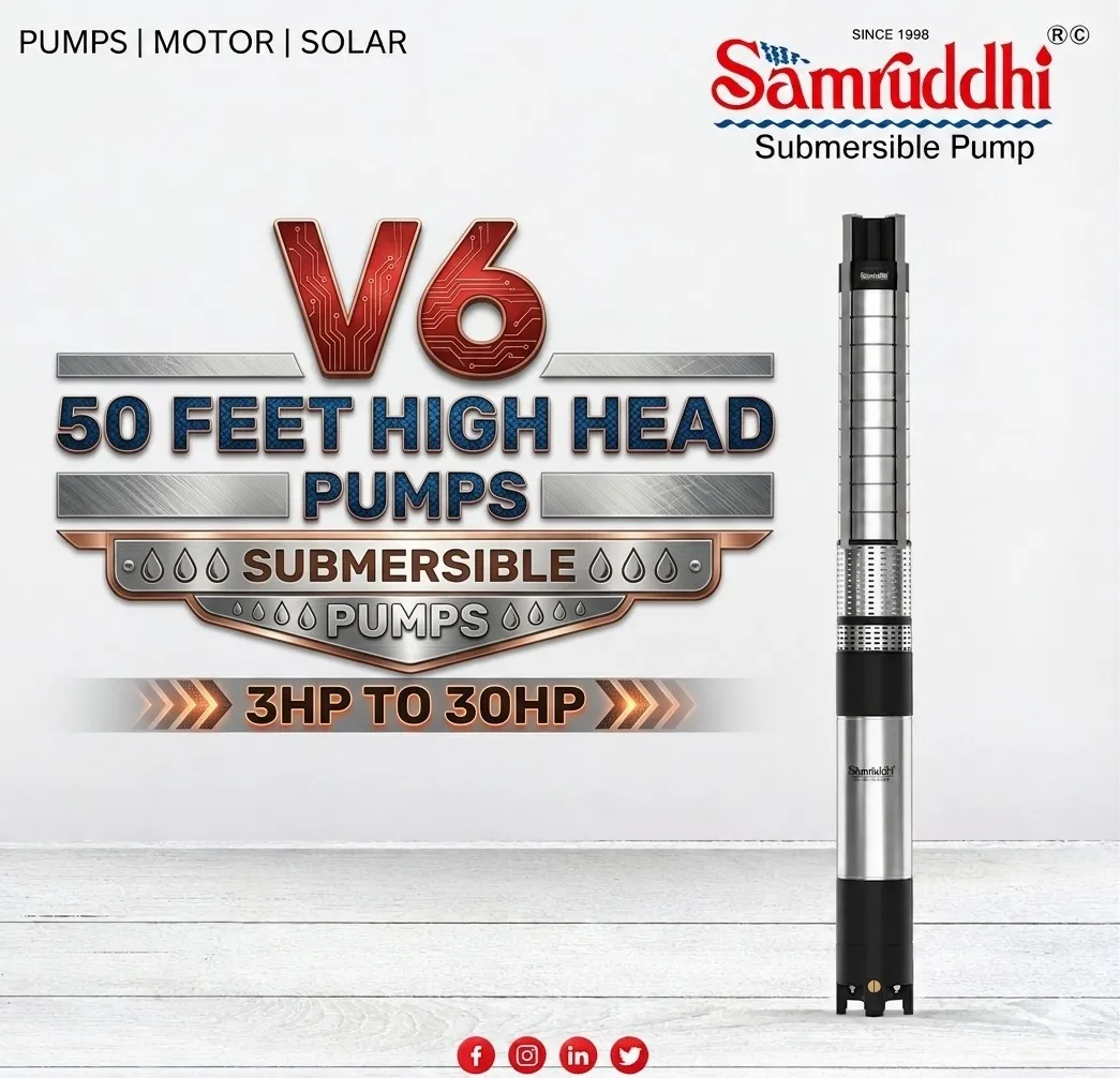 V6 Submersible Pump Visnagar | V6 50 Feet Head Submersible Motor VisnagarBest, Top, Leading,