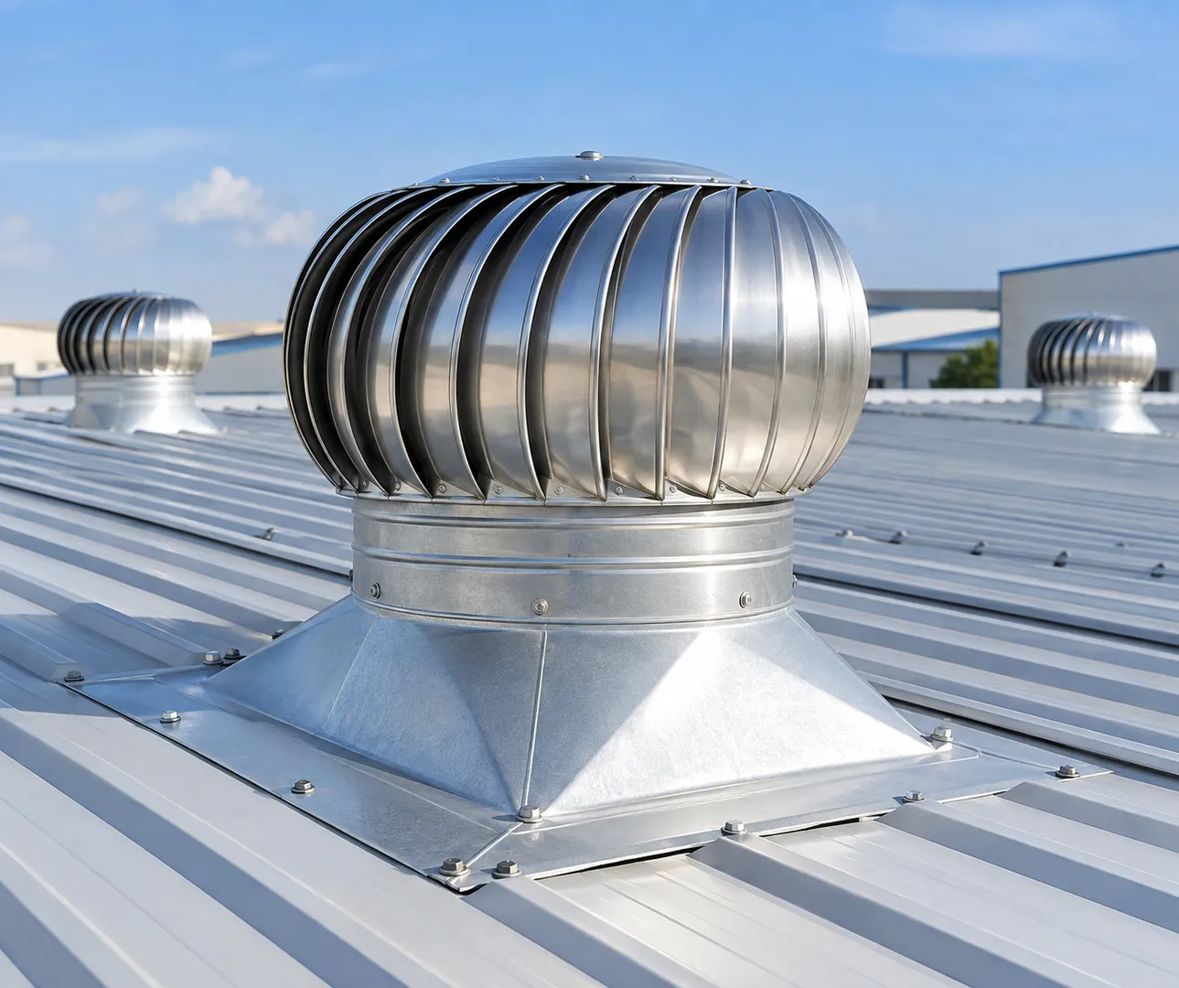 Turbo Ventilators for Industrial Roofing: How Wind-Driven Ventilation Supports Better Air Movement