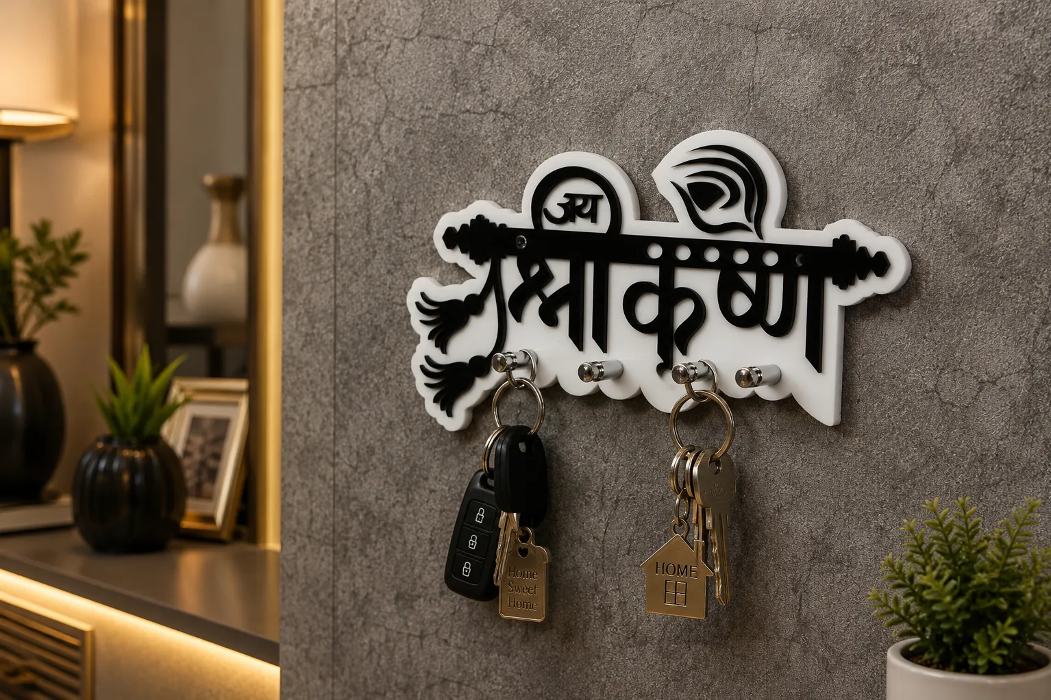 Acrylic Krishna key stand