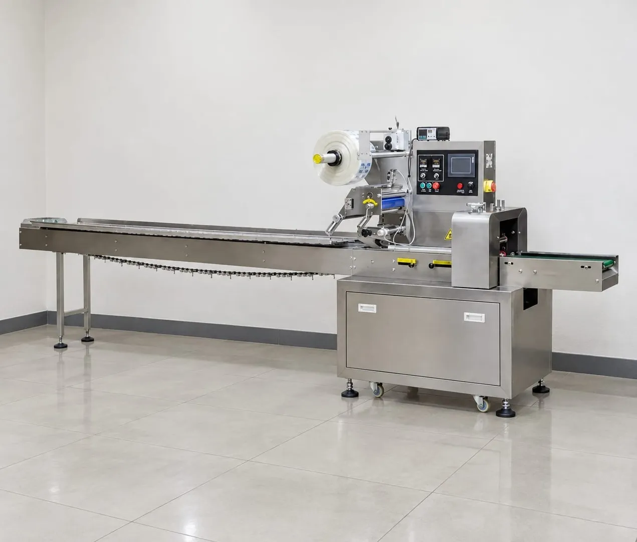 Robotech Automation Faridabad Manufactures a fully automatic soap packing machine (Flow Wrap) design...