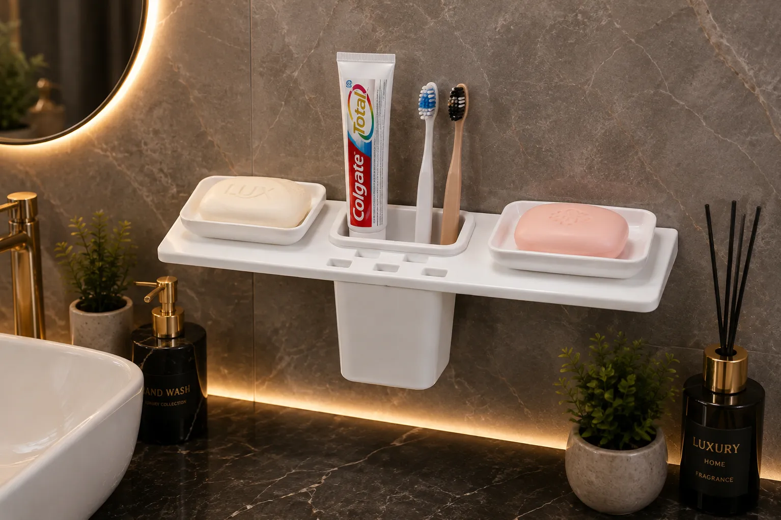 Acrylic 3 in 1 soap dish
