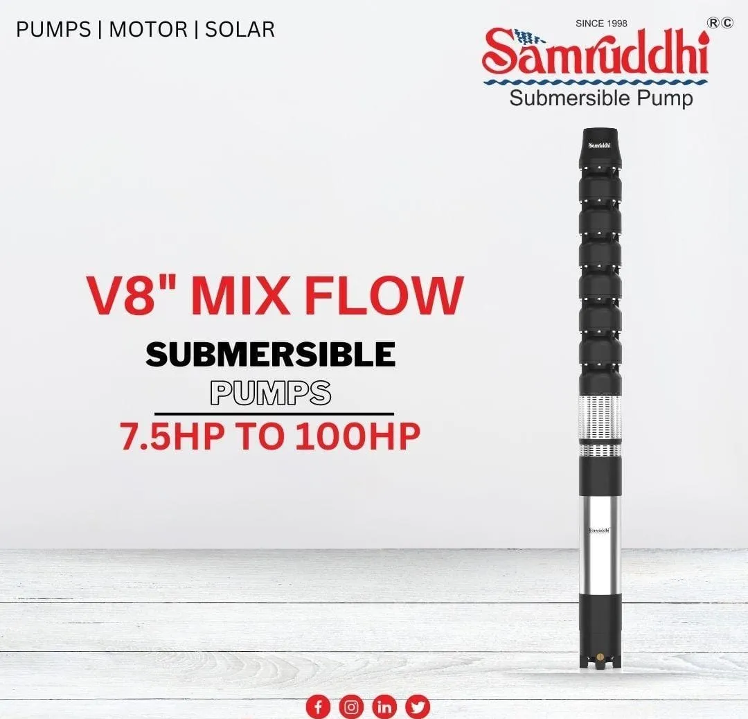 V8 Heavy Duty Borewell Pump