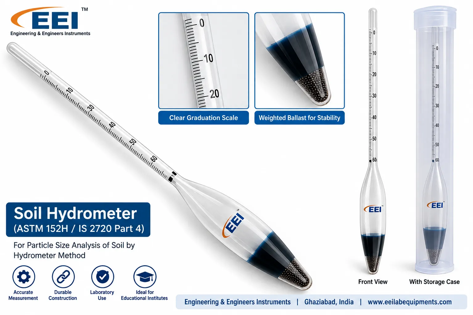 Soil Hydrometer Apparatus Manufacturer in Ghaziabad