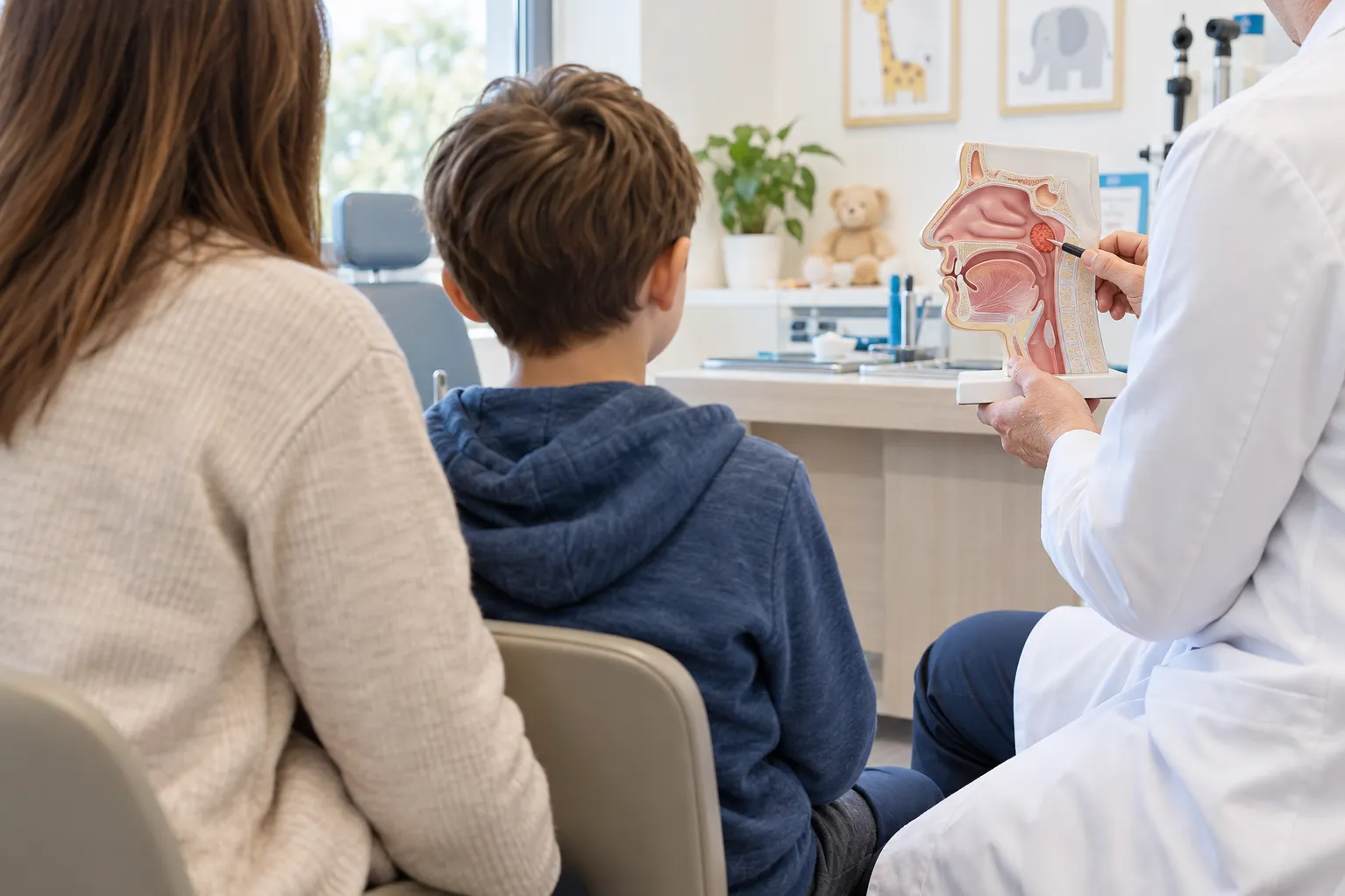 Laser Adenoid Surgery for Children With Nasal Blockage and Disturbed Sleep