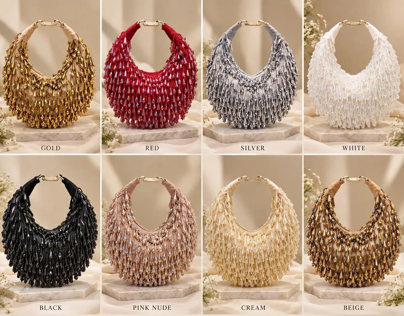 Crystal Fringe Statement Handbag