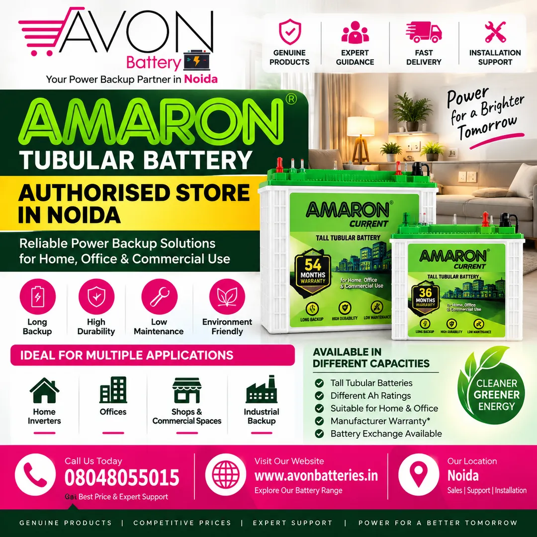Amaron Tubular Battery Authorised Store Noida | Avon Battery