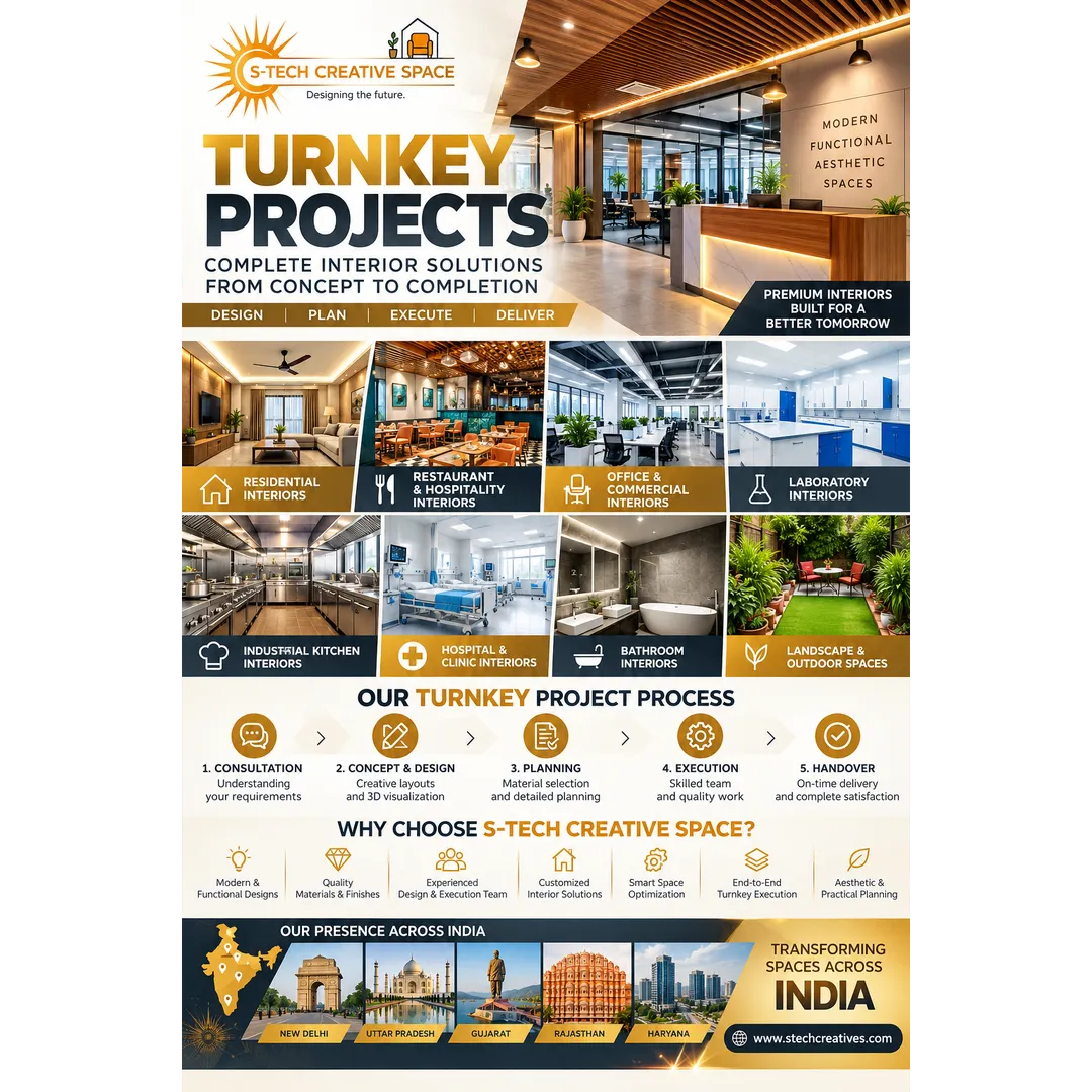 TURNKEY PROJECTS BY S-TECH CREATIVE SPACE